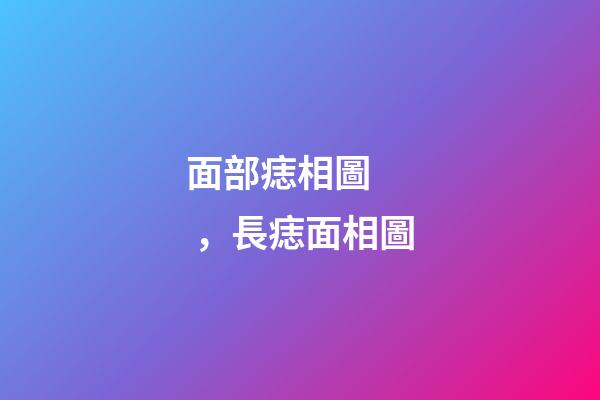 面部痣相圖，長痣面相圖